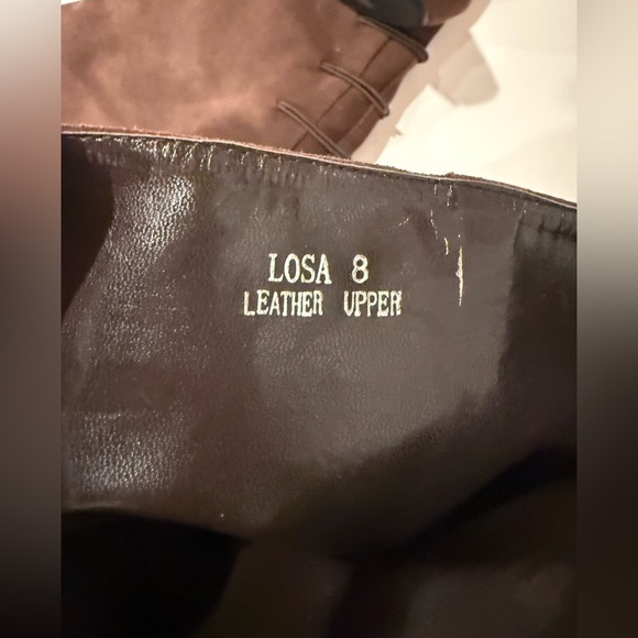 NYLA Losa Brown Suede Over-the-Knee Stiletto Boots • Size 8 • Leather Upper - Picture 4 of 7